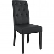 Black-Faux-Leather-Upholstered-Chair-1